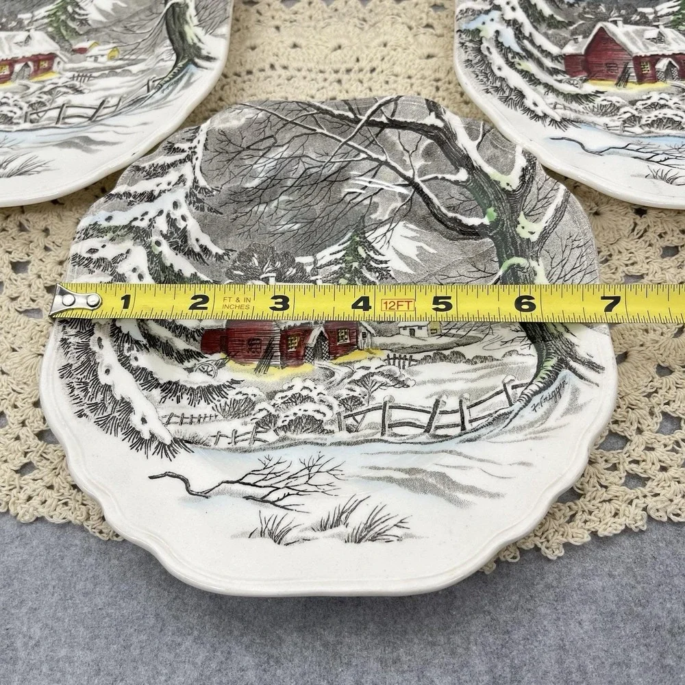 Vintage 1955 J &G Meakin Welcome Home Dessert Bread Plate Set Of 4 Discontinued